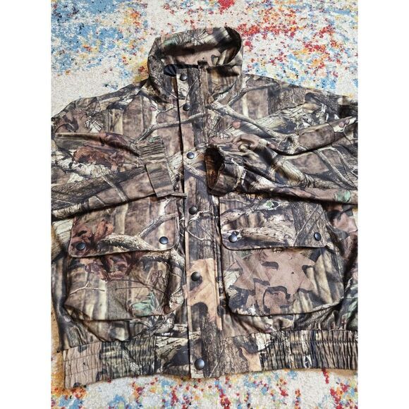 Russell Outdoors Mossy Oak BreakUp Camo Hunting Jacket Men’s XL Green No Hood